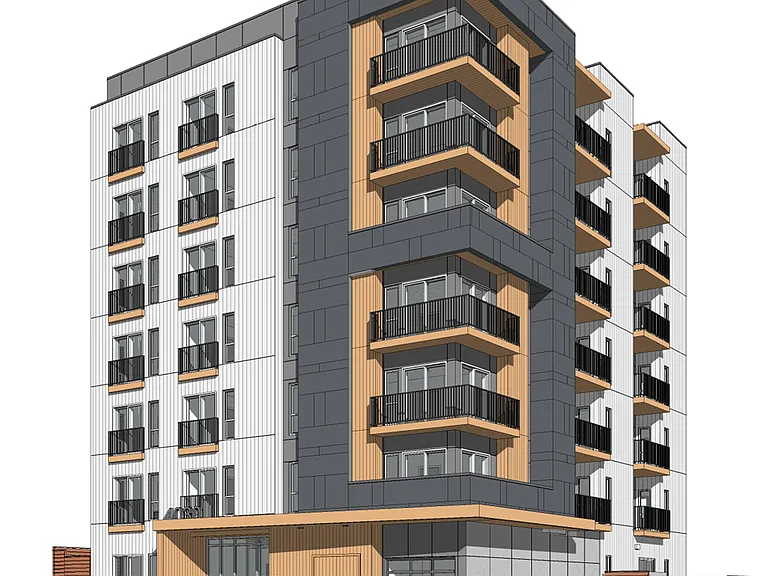 A rendering of what our building would look like when completed.