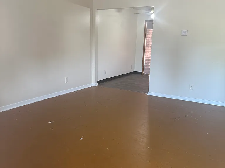 Spacious living room and entrance way