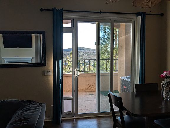 Patio entrance and view of dining area