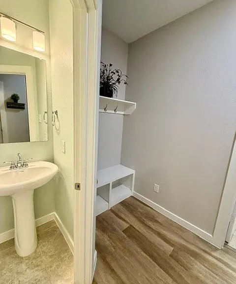 half bath and mud room
