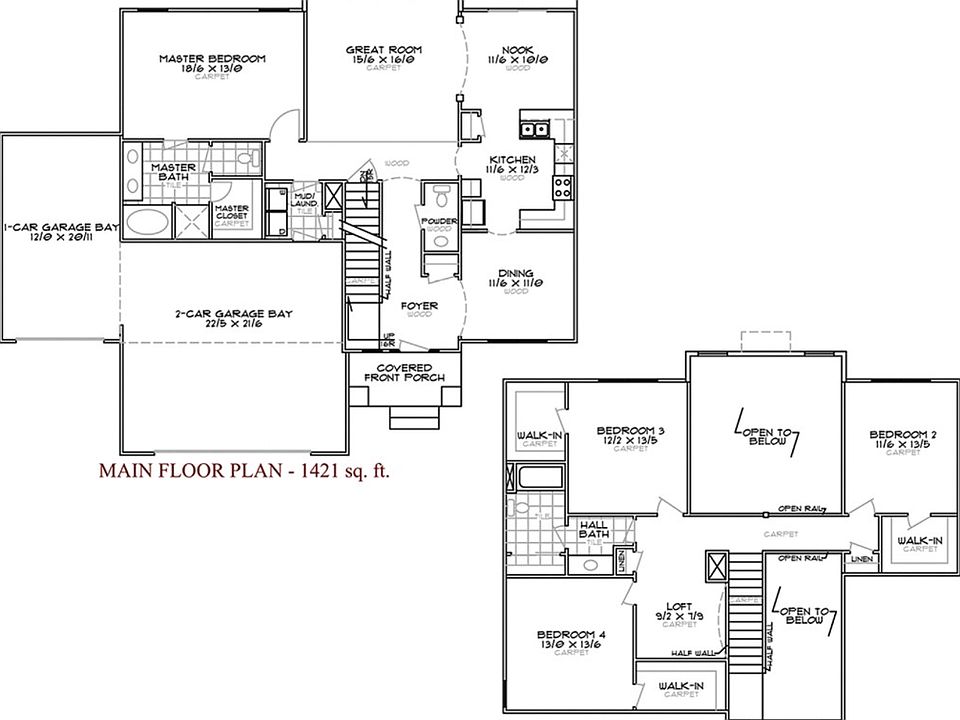 The Emma 2500 Build On Your Lot Plan, Marina Shores at Dune Harbor