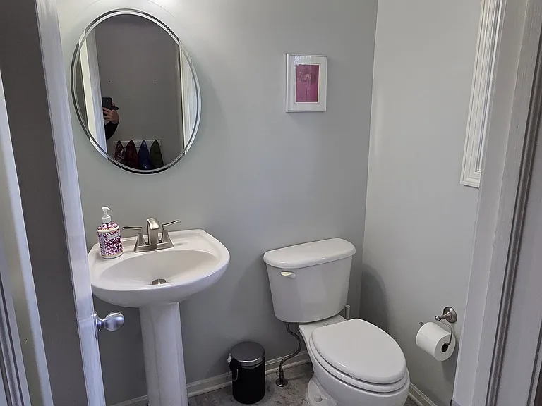 Main floor half bathroom.