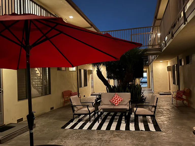 Multiple seating areas for outdoor entertainment, dining, and catching up with friends