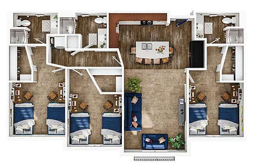 Floor plan 3x3 Male