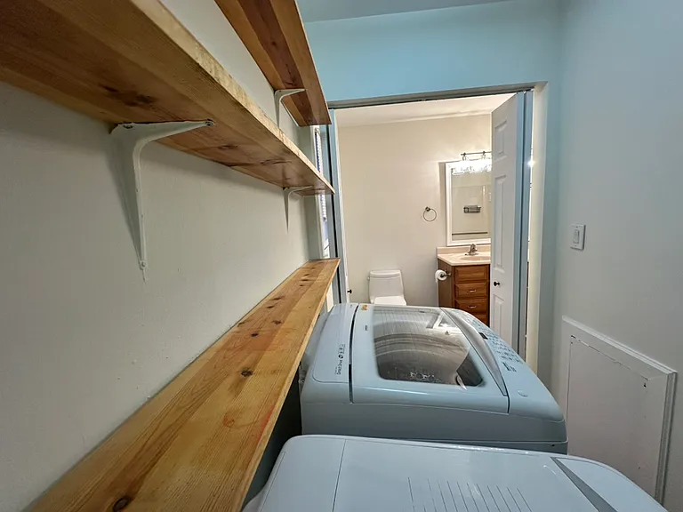 Laundry room storage.