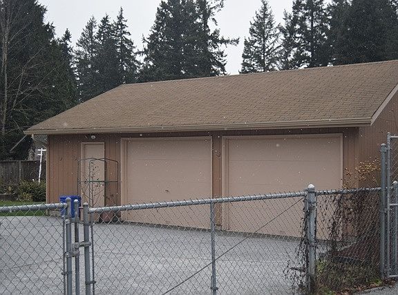 Detached oversize two car garage