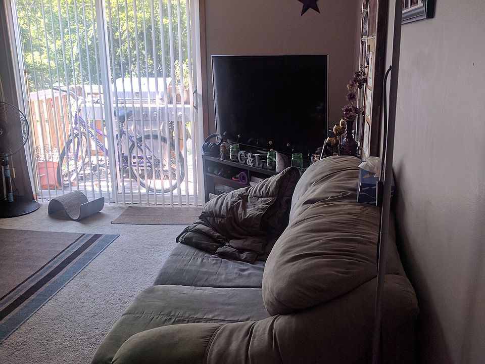 Living Room with new sliding door