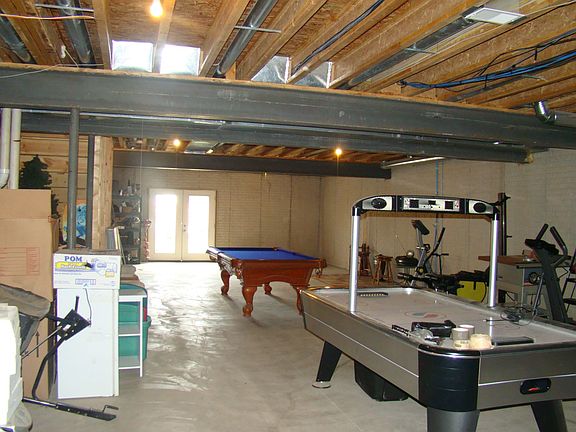 Unfinished walk out basement