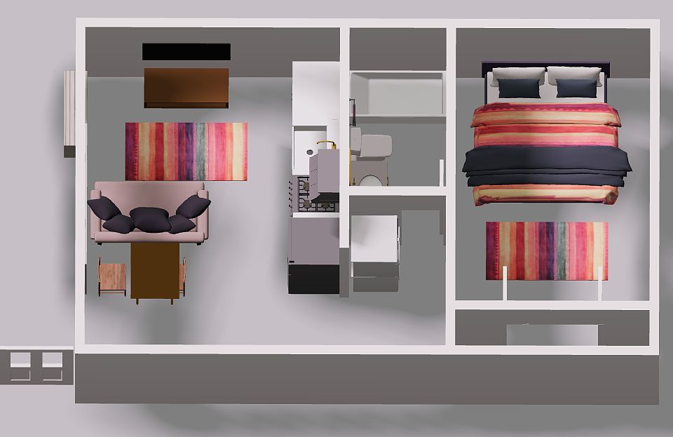 3D Render Of Floor Plan