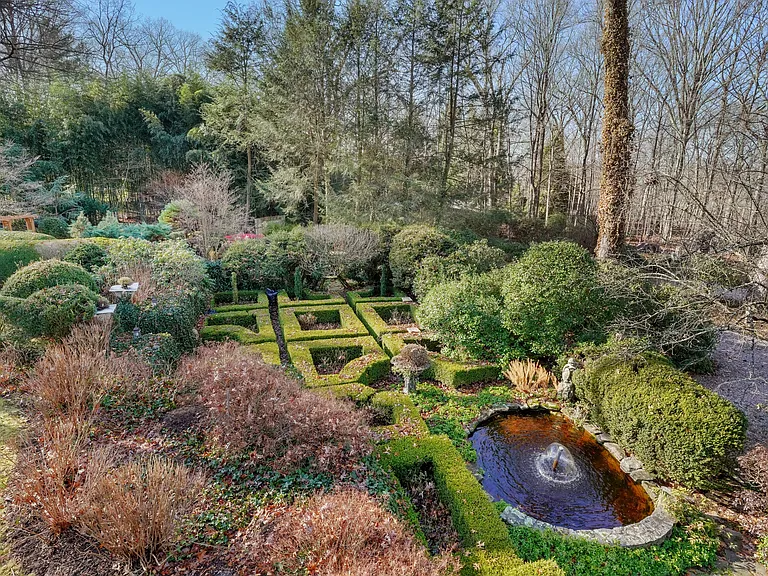 View of Formal Gardens from Sun Deck.