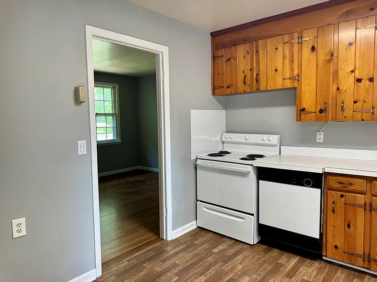 Kitchen entrance through back door.