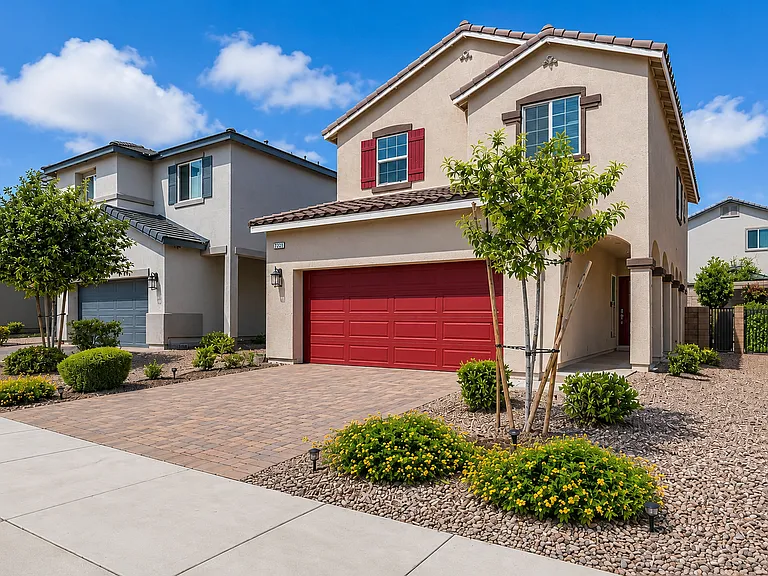 Clean desert landscaping