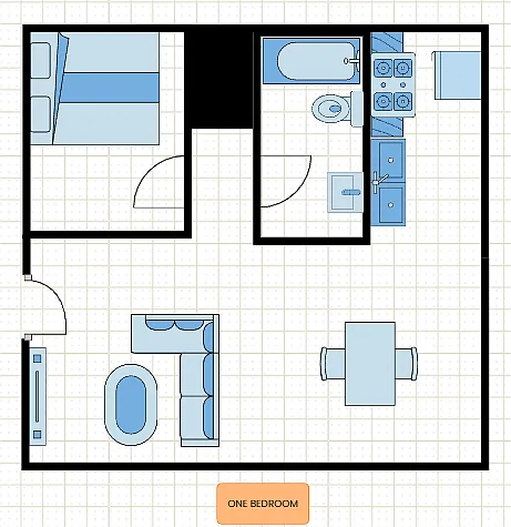 Floor plan One Bedroom