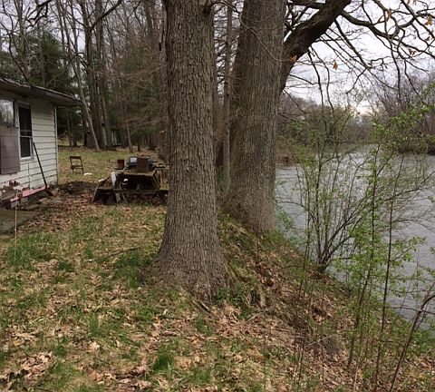 back yard/river