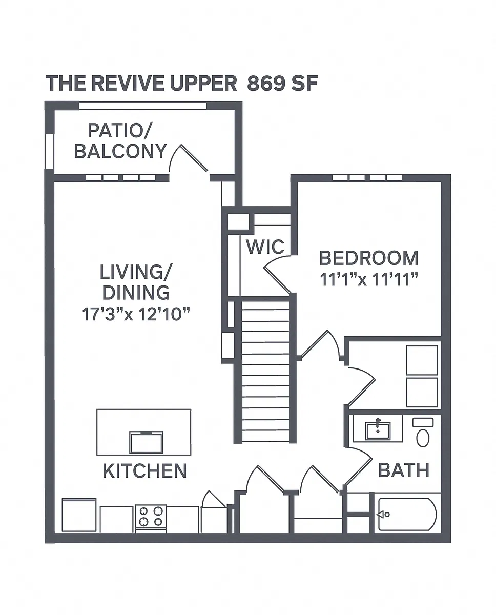 Floor plan The Revive Upper - No Garage