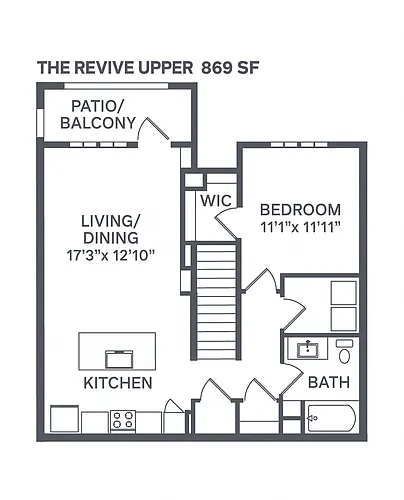 Floor plan The Revive Upper - Attached Garage