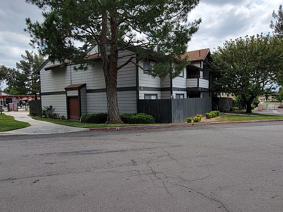Apartment buildings at Dove Ridge Apartments in Riverside, CA.