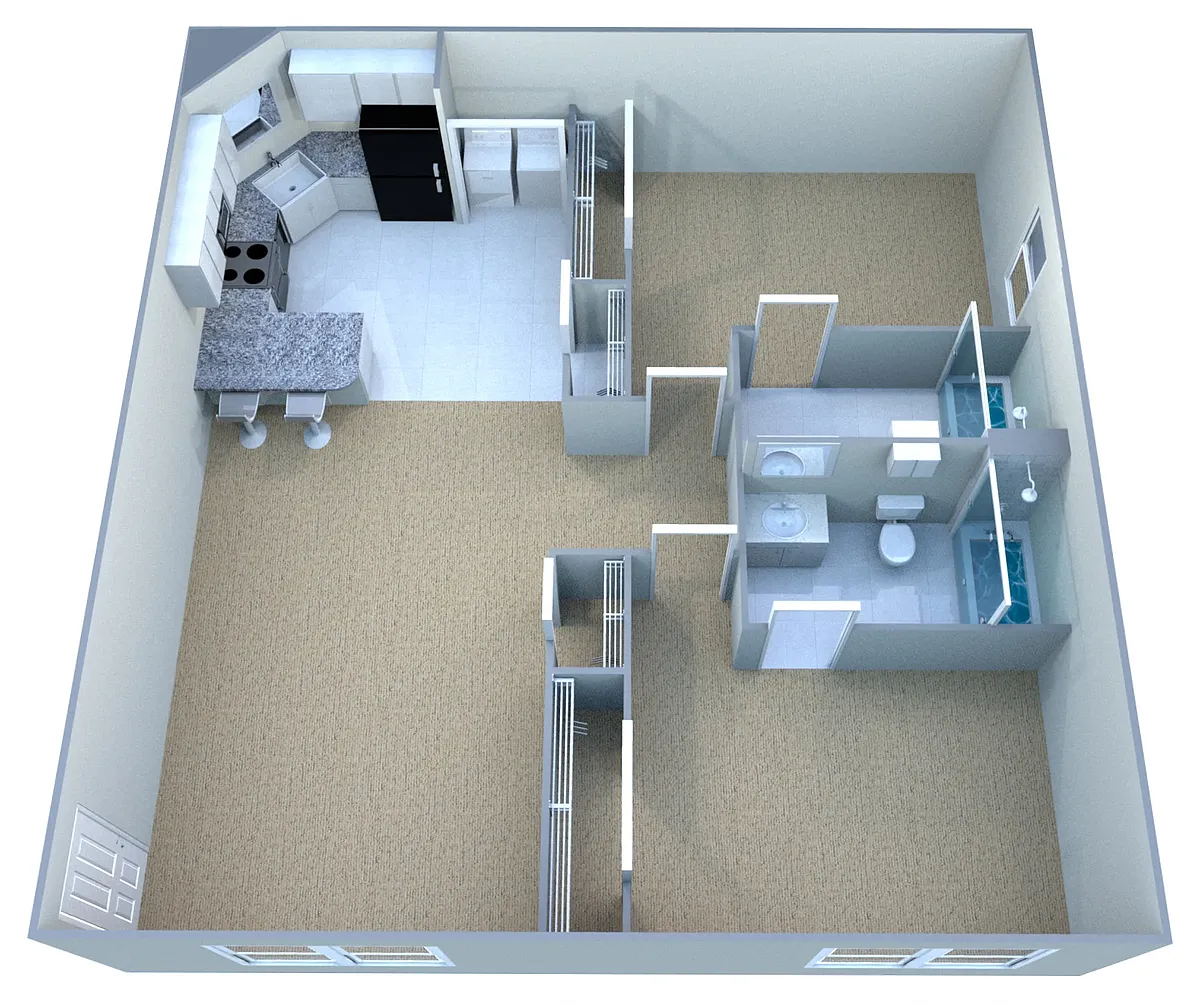 Floor plan Custom Phase II - 2BR