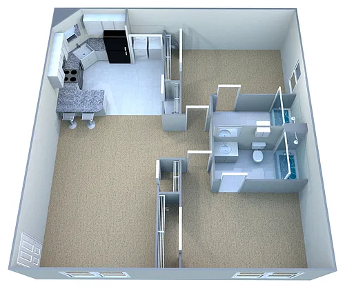 Floor plan Custom Phase II - 2BR