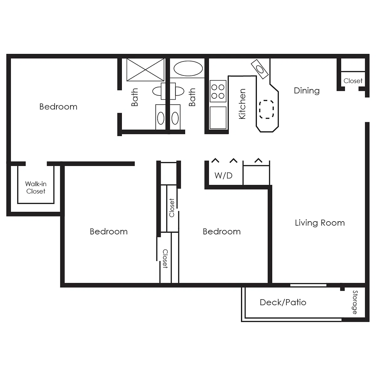 Floor plan Three Bedroom