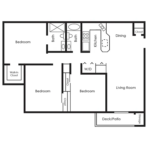 Floor plan Three Bedroom