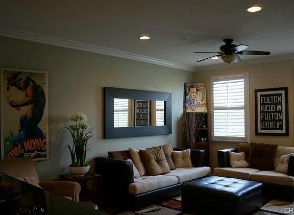 crown molding and custom plantation shutters.