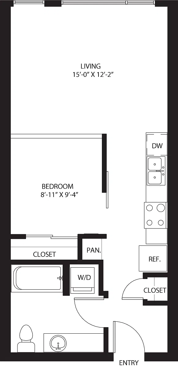 Floor plan One Bedroom O1