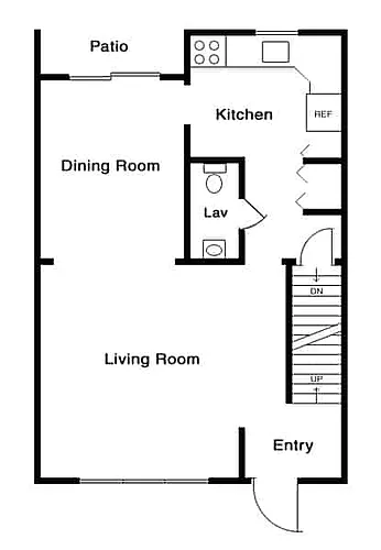 Floor plan Townhouse A First Floor