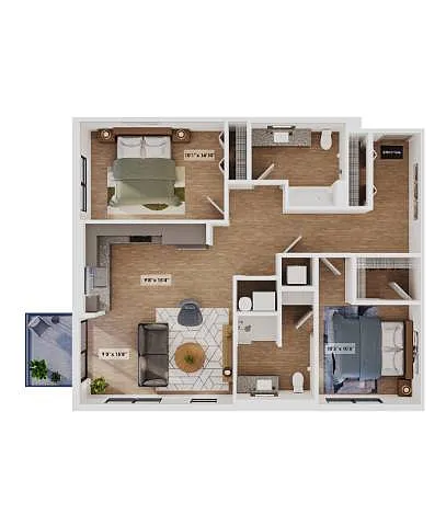 Floor plan 2x2-The Fox