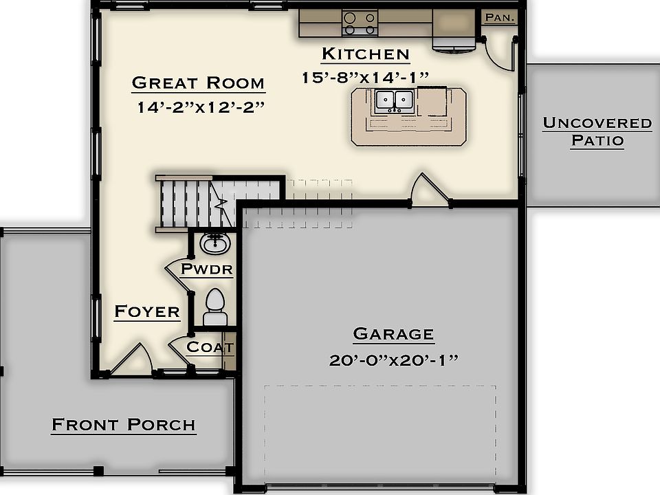 First Floor Street Side Elevations B and C