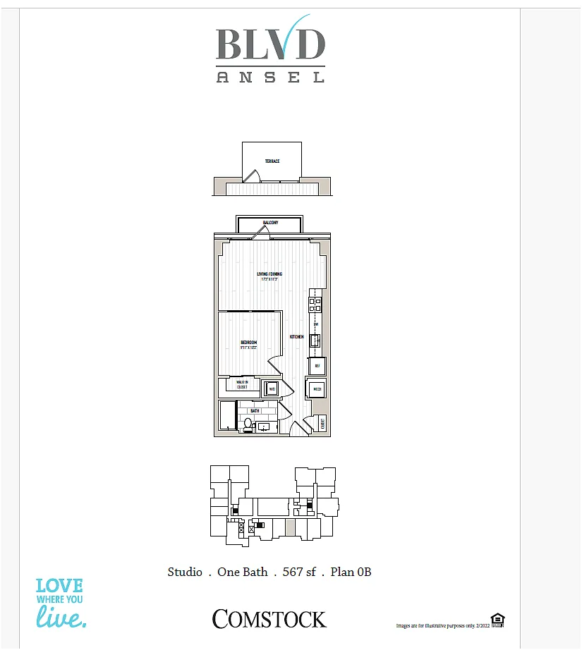 Floor plan Studio-0B