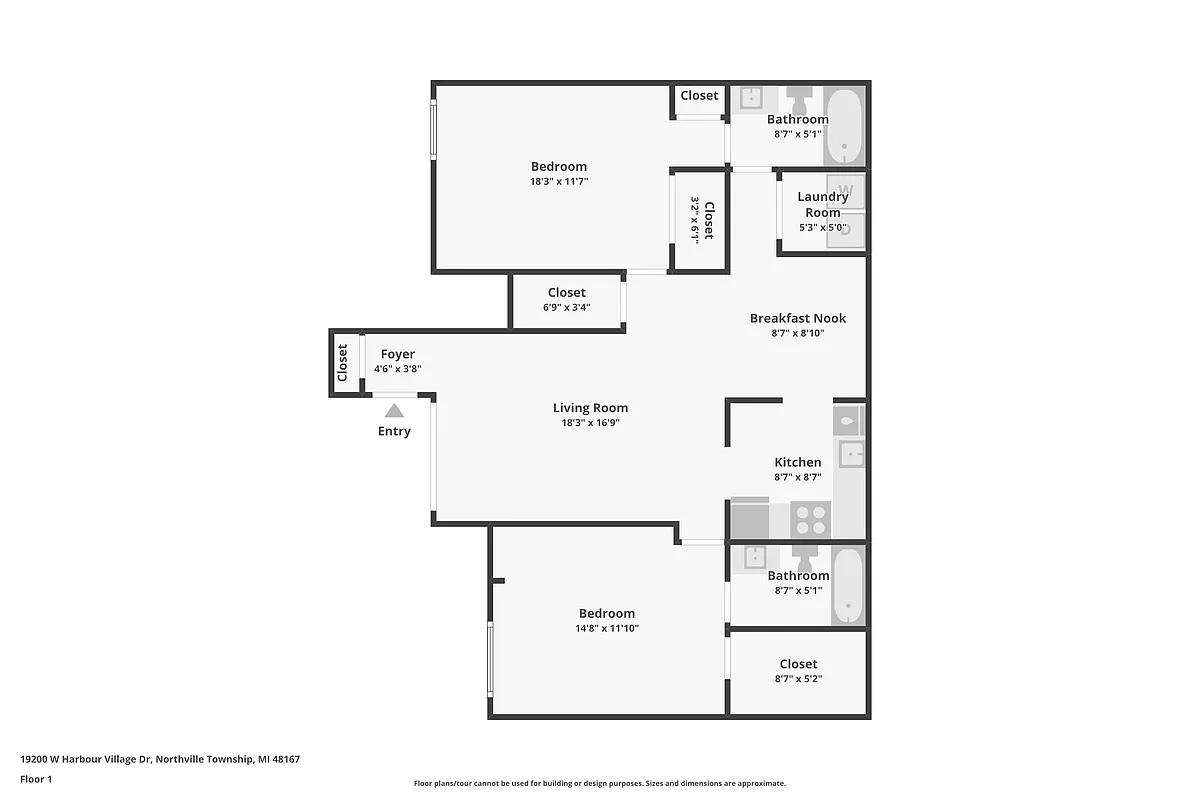 Floor plan 2 Bedroom Lower