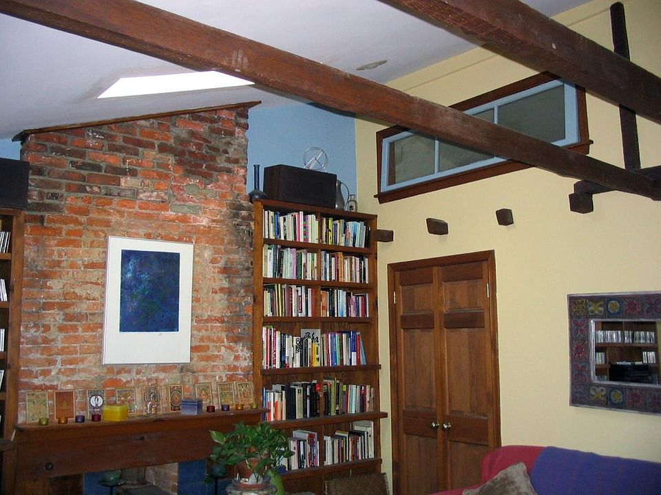3rd Floor family room- now painted in "Loggia Grey"