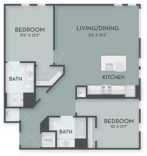 Floor plan Two Bedroom B2