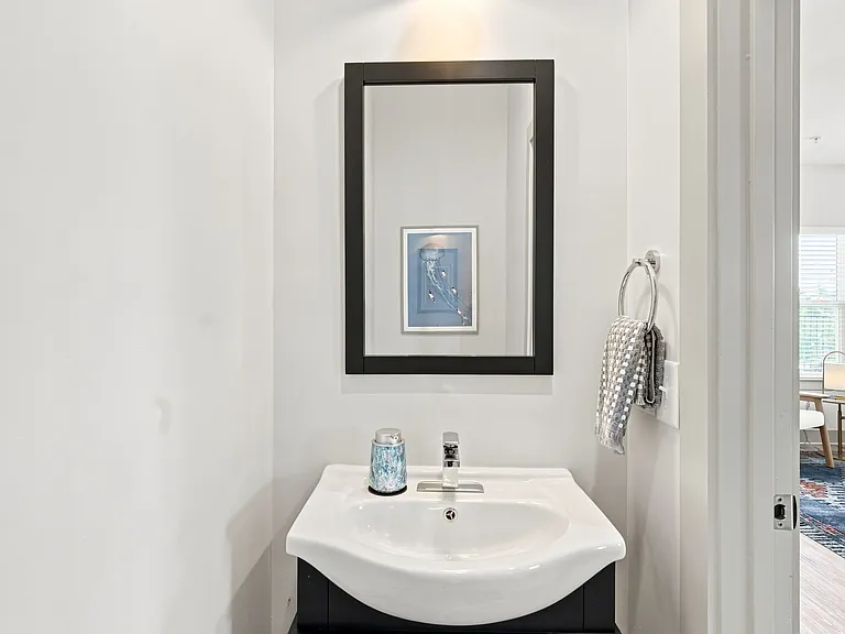 A Convenient Half Bath for Guests.