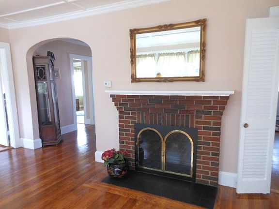 Living room fireplace