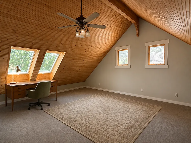 Loft digitally staged