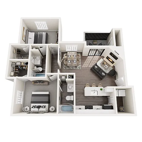 Floor plan B1 Renovated