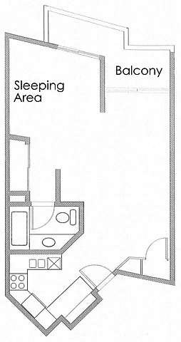 Floor plan SINGLE 1BA - FLOOR PLAN A - 10969 ROCHESTER