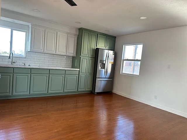 Kitchen plus living area