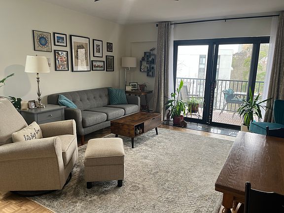 Living room with private balcony