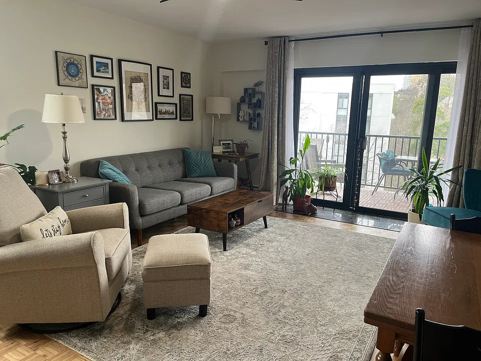 Living room with private balcony