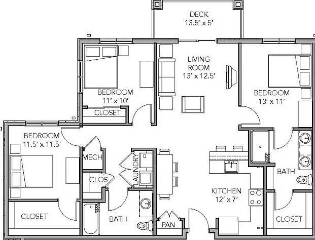 3 bedroom 2D 3 bedroom 2D