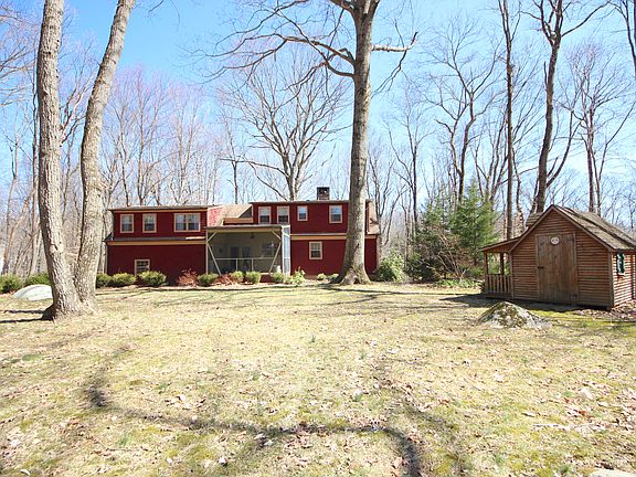 Home is situated far back from the road with a huge, level back yard.