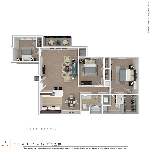 Floor plan Three Bedroom Traditional