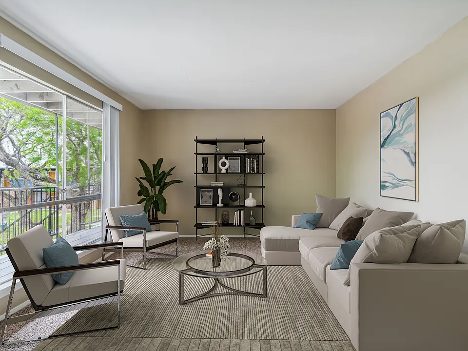 Living room decorated