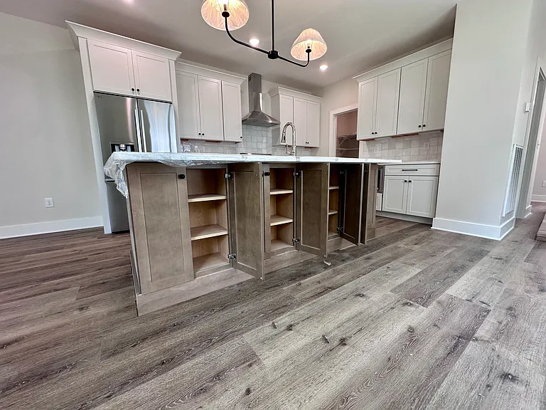 Cabinet Storage Abounds Under Kitchen Island