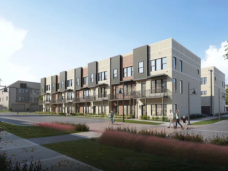 Townhomes with balconies