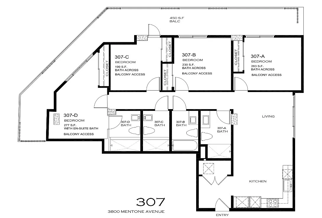 Floor plan Shared apartment Prvt suite Shared Bath
