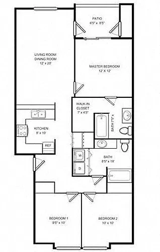 Floor plan Three Bedroom